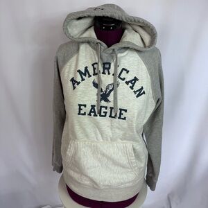 American Eagle Vintage Athletic Hoodie Medium Colorblock Pullover Sweatshirt